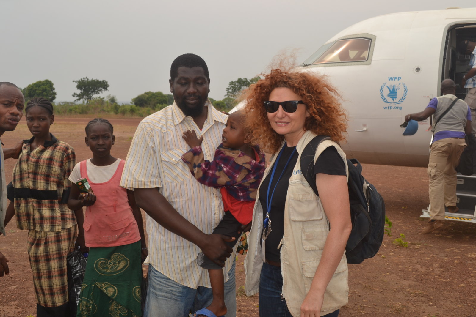 Sabrina Avakian Reciving  In Bossangoa Children Kidnapped In Bangui From Antibalaka