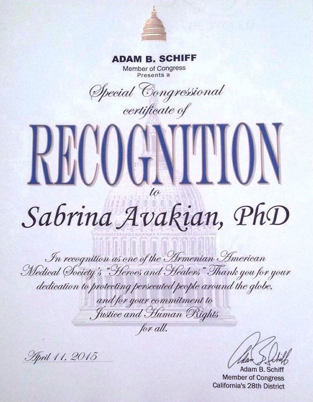 recognition Avakian